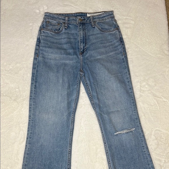 rag & bone Casey Raw Hem High Waist Ankle Flare Jeans Size 26 - Picture 11 of 14